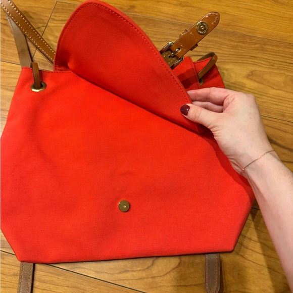 Dooney & Bourke Red Nylon Flap Backpack - Picture 7 of 8